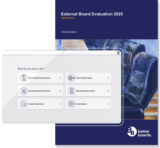 About us image Better Boards Evaluations Dashboard and Report