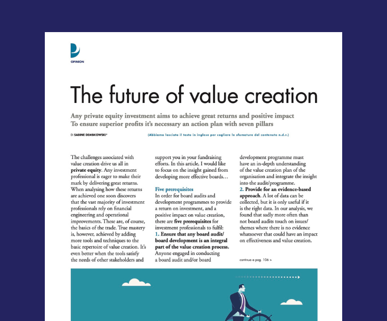 The future of value creation